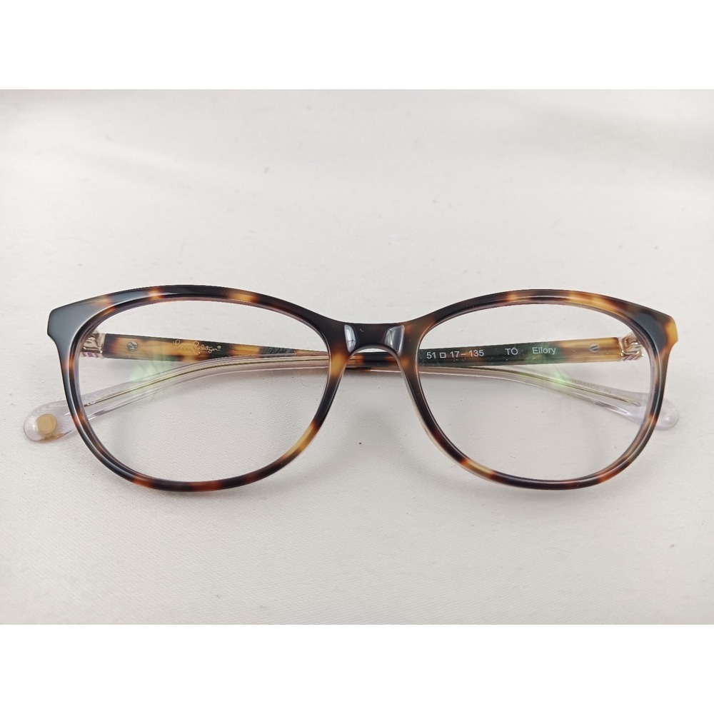 Lilly Pulitzer Eyeglasses Frame Ellory Brown‎ Tortoise Size 51-17-135